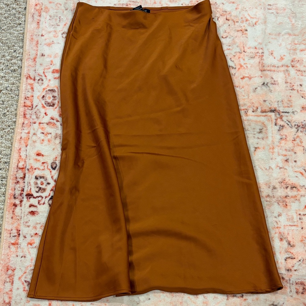 Rachel Zoe Copper Midi Skirt